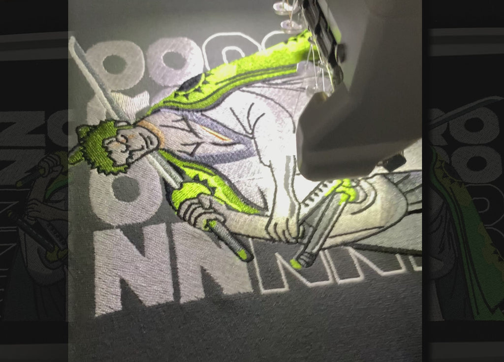 Roronoa Zoro arc wano - One Piece Embroidered Hoodie