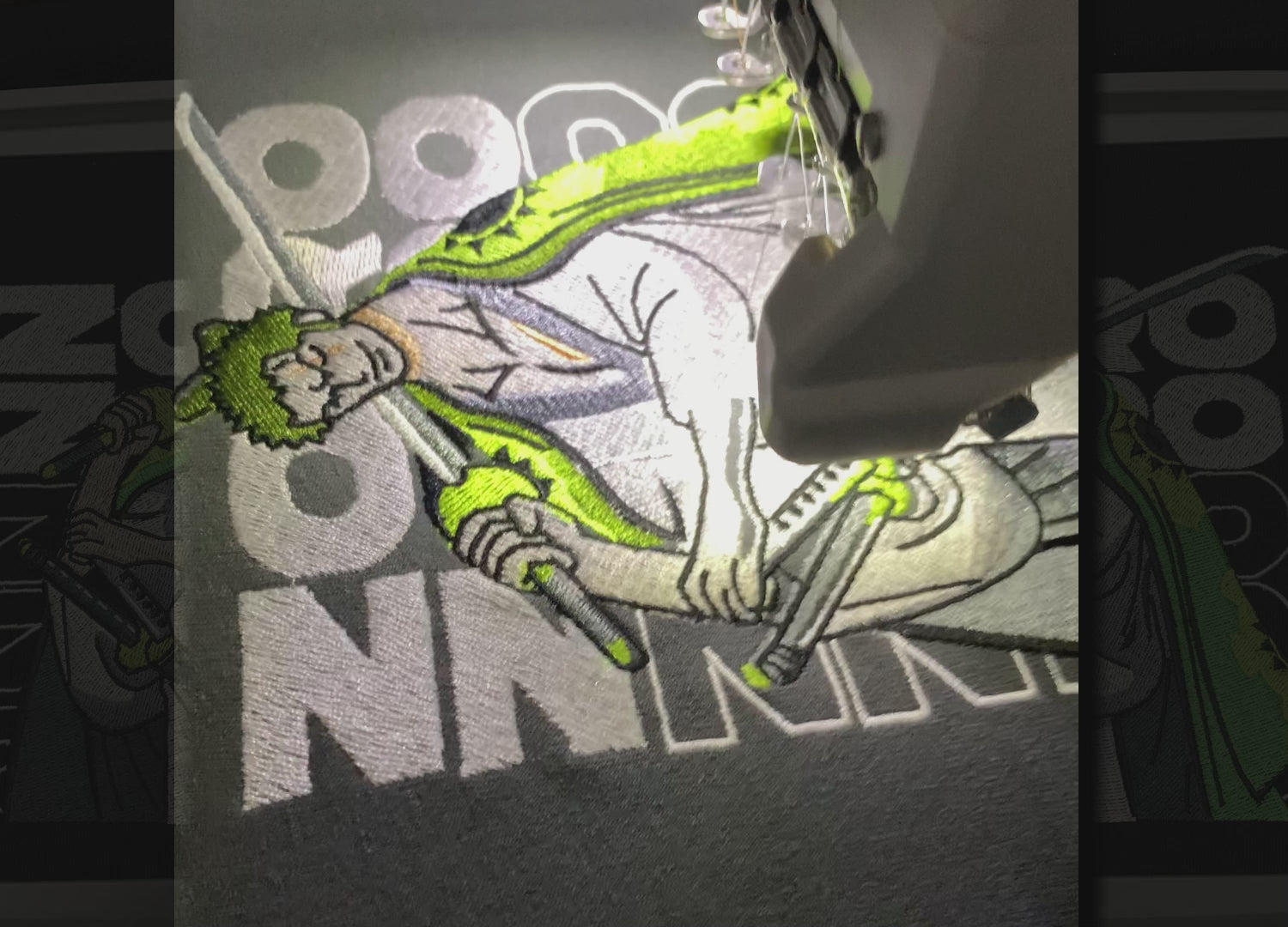 Roronoa Zoro arc wano - One Piece Embroidered Hoodie