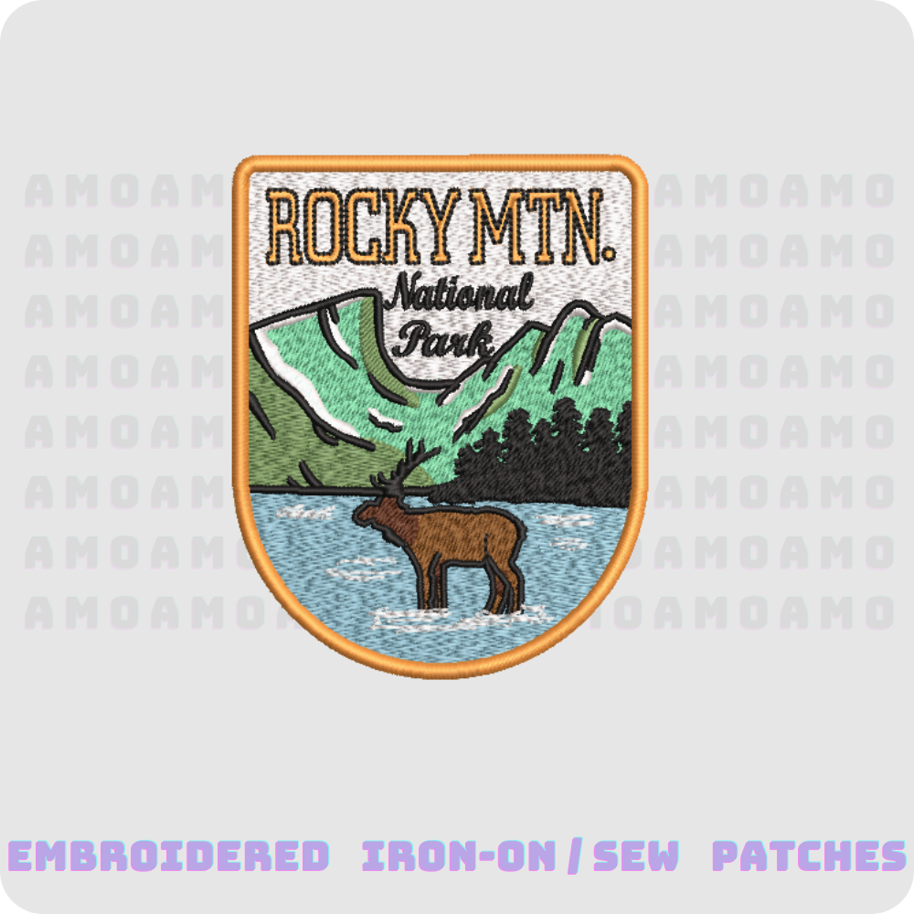 rocky mountain national park embroidered patch flat lay 3 inch