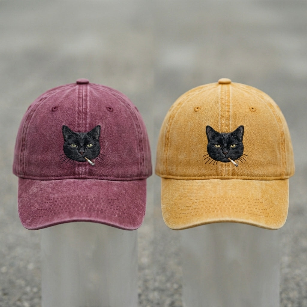 vintage black cat graphic t shirt streetwear