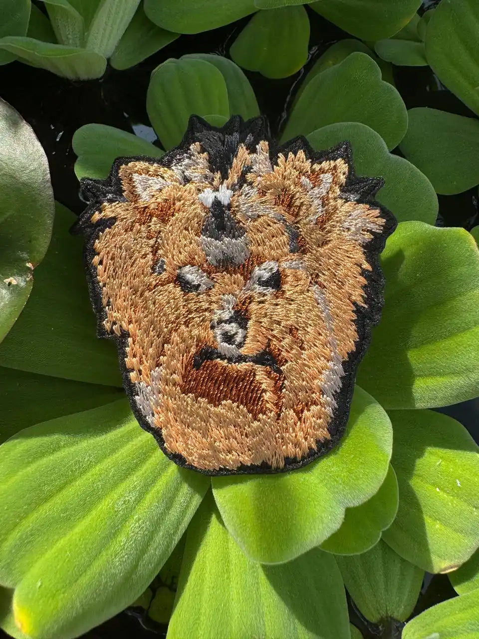 yorkie dog portrait sew on patch