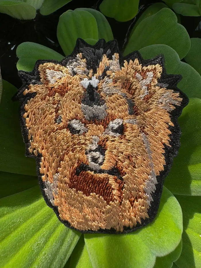 Yorkshire Terrier Dog Portrait Patch Embroidered Patch – Iron On / Sew On 🧵