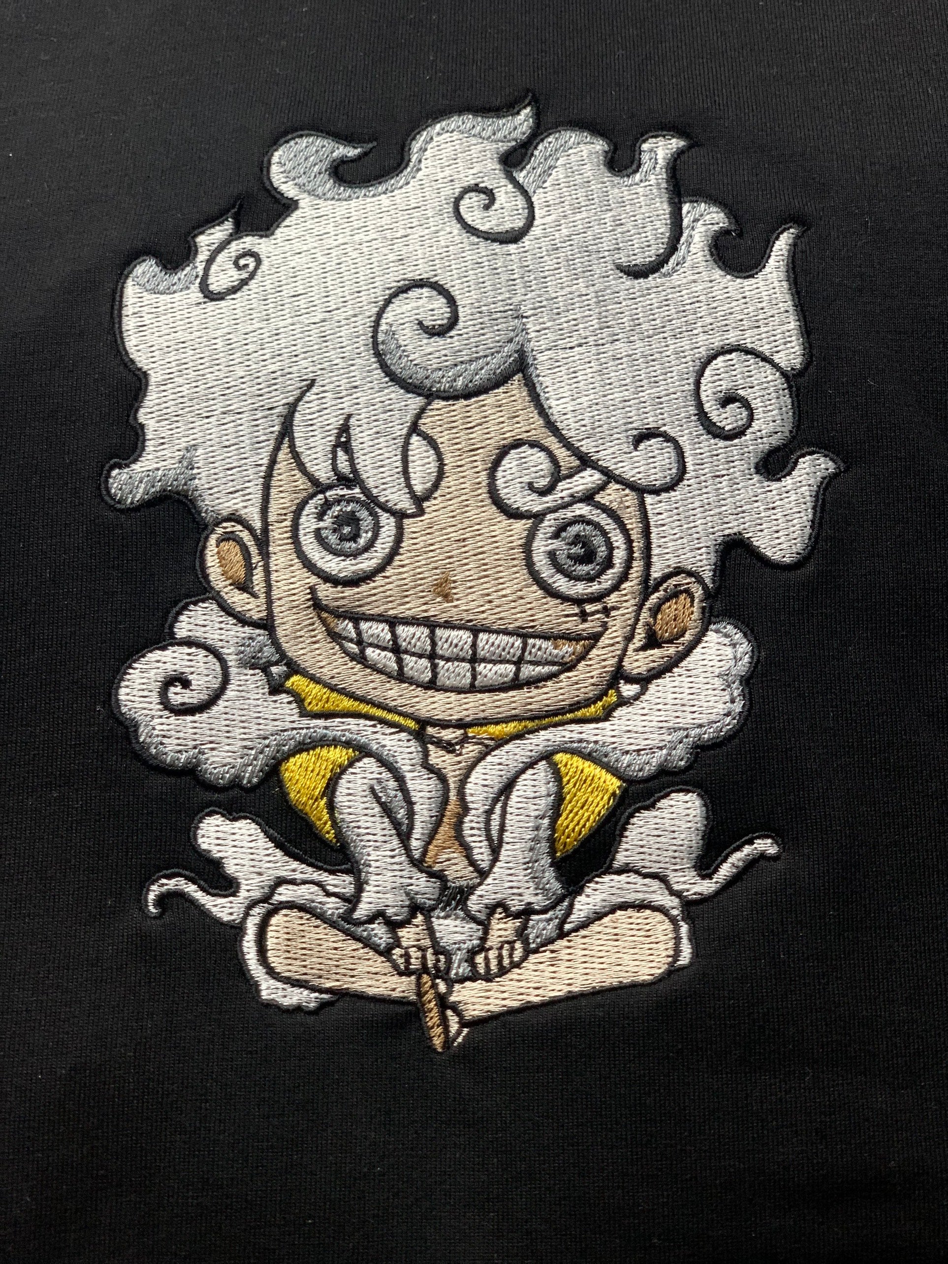 Luffy Nika One Piece Embroidered Hoodie 