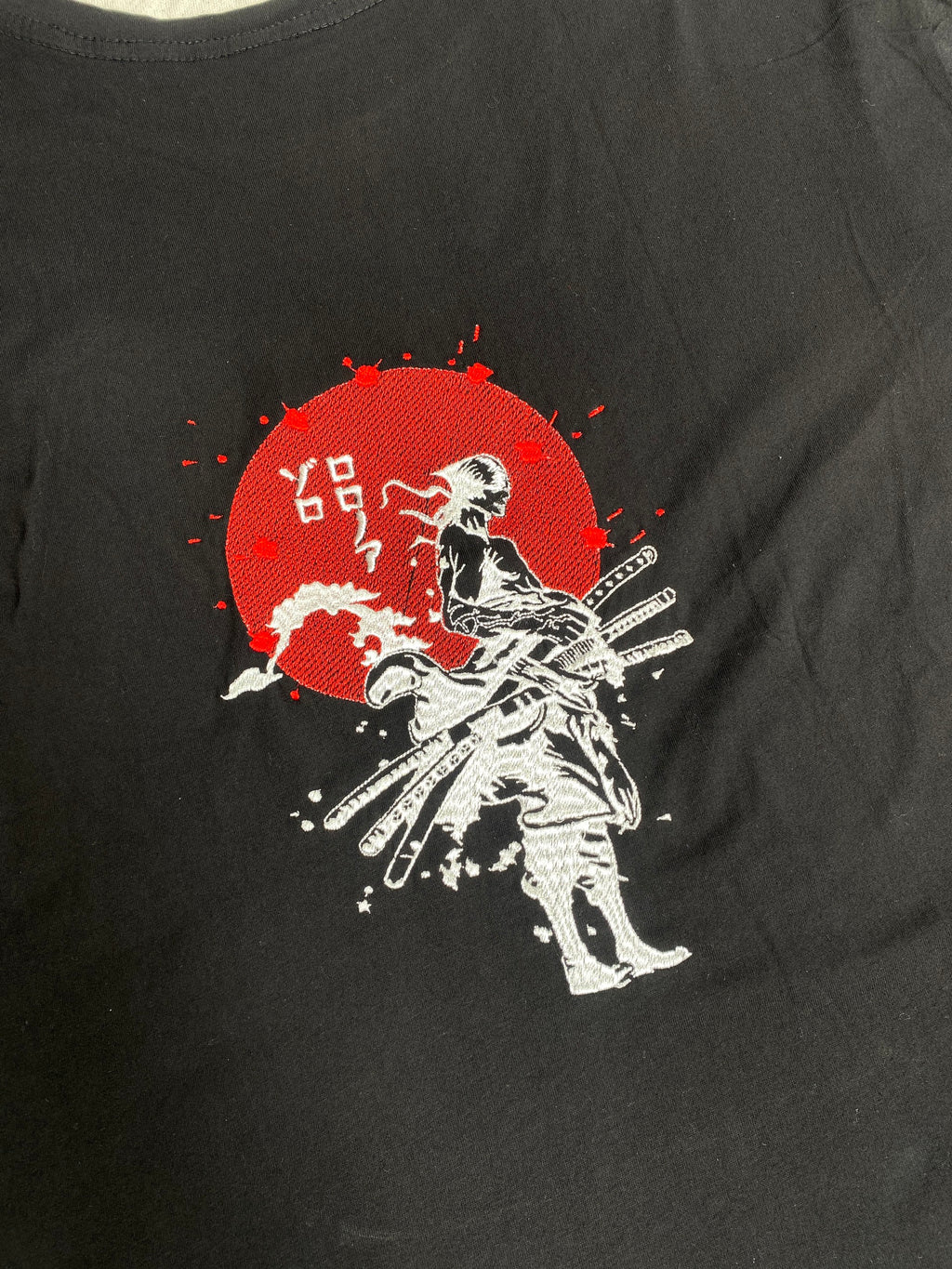 Roronoa Zoro One Piece Anime Embroidered T-Shirt