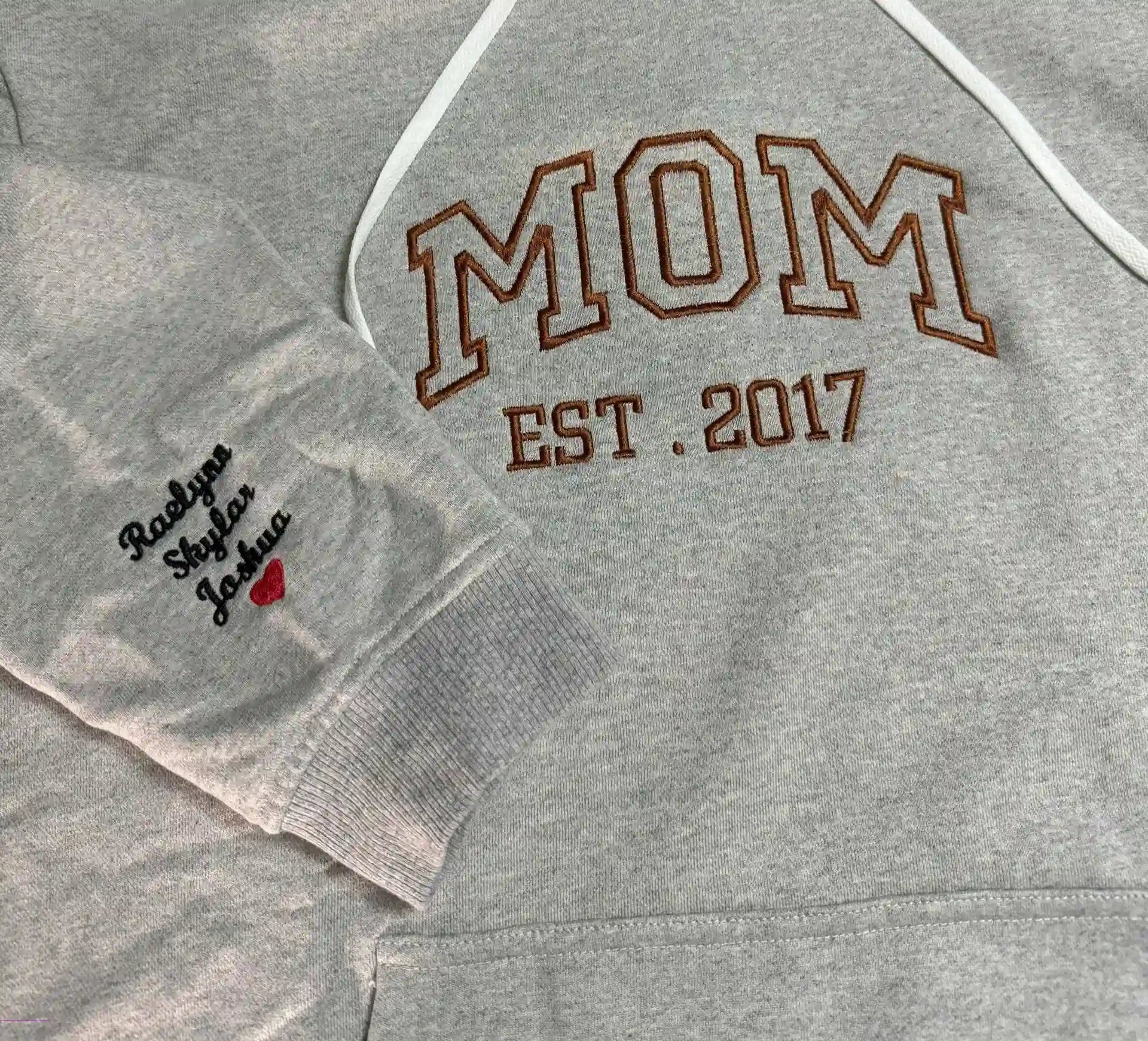 Custom DAD Sweatshirt with Date – Personalized Embroidered Crewneck for Dad