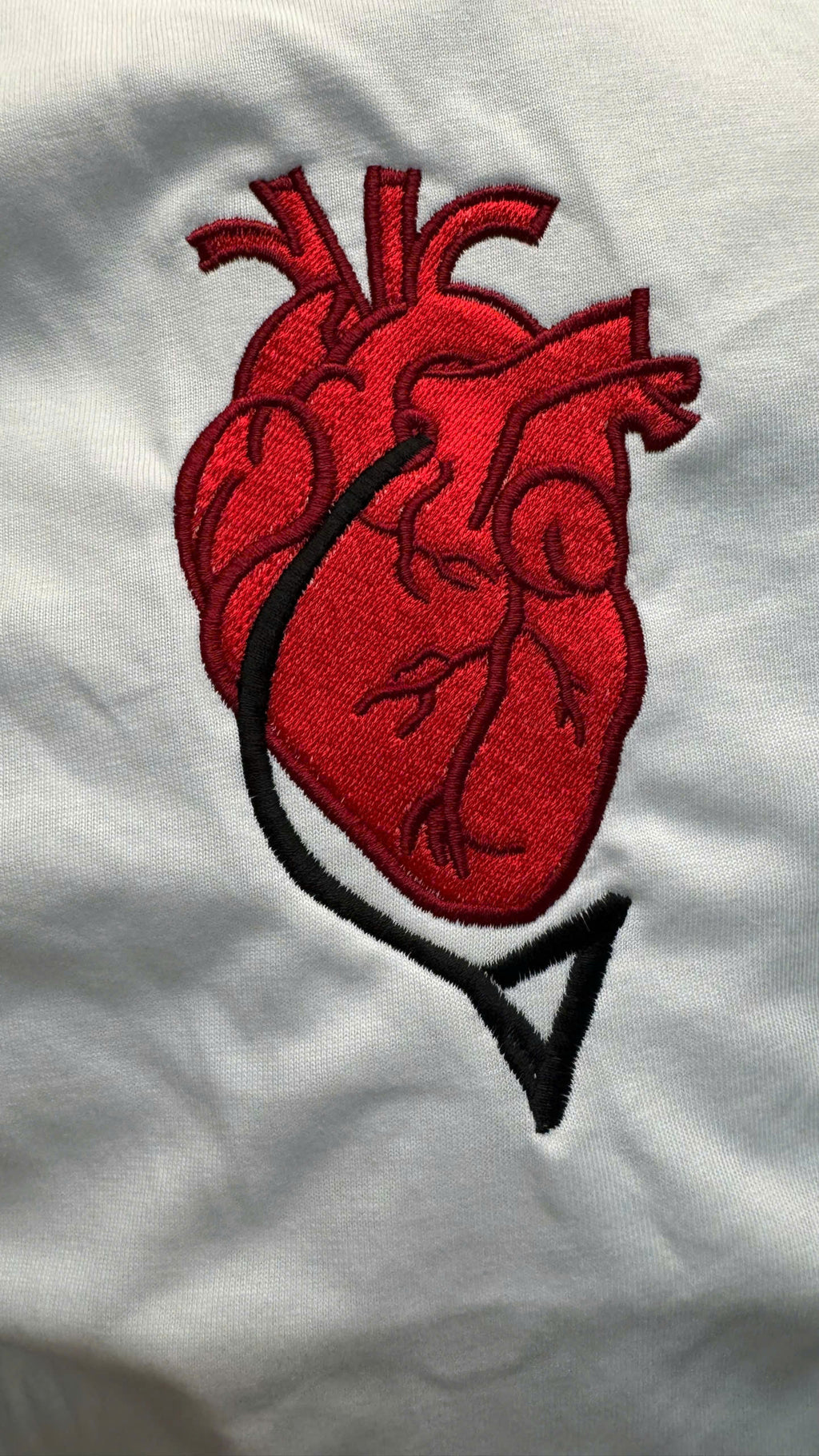 Heart Chainsaw Man Embroidered T-Shirt