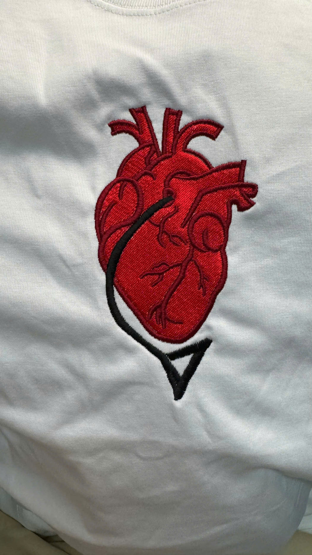 Heart Chainsaw Man Embroidered T-Shirt