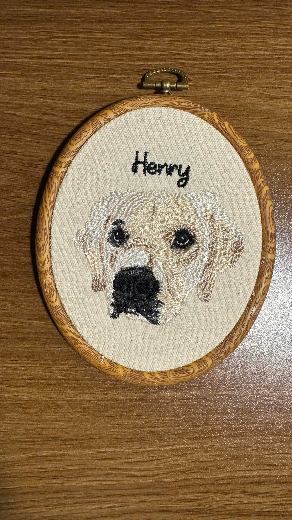 Custom Pet Embroidery Hoop – Personalized Dog or Cat Portrait – Wall Art – Pet Memorial Gift – Machine Embroidered Wall Decor
