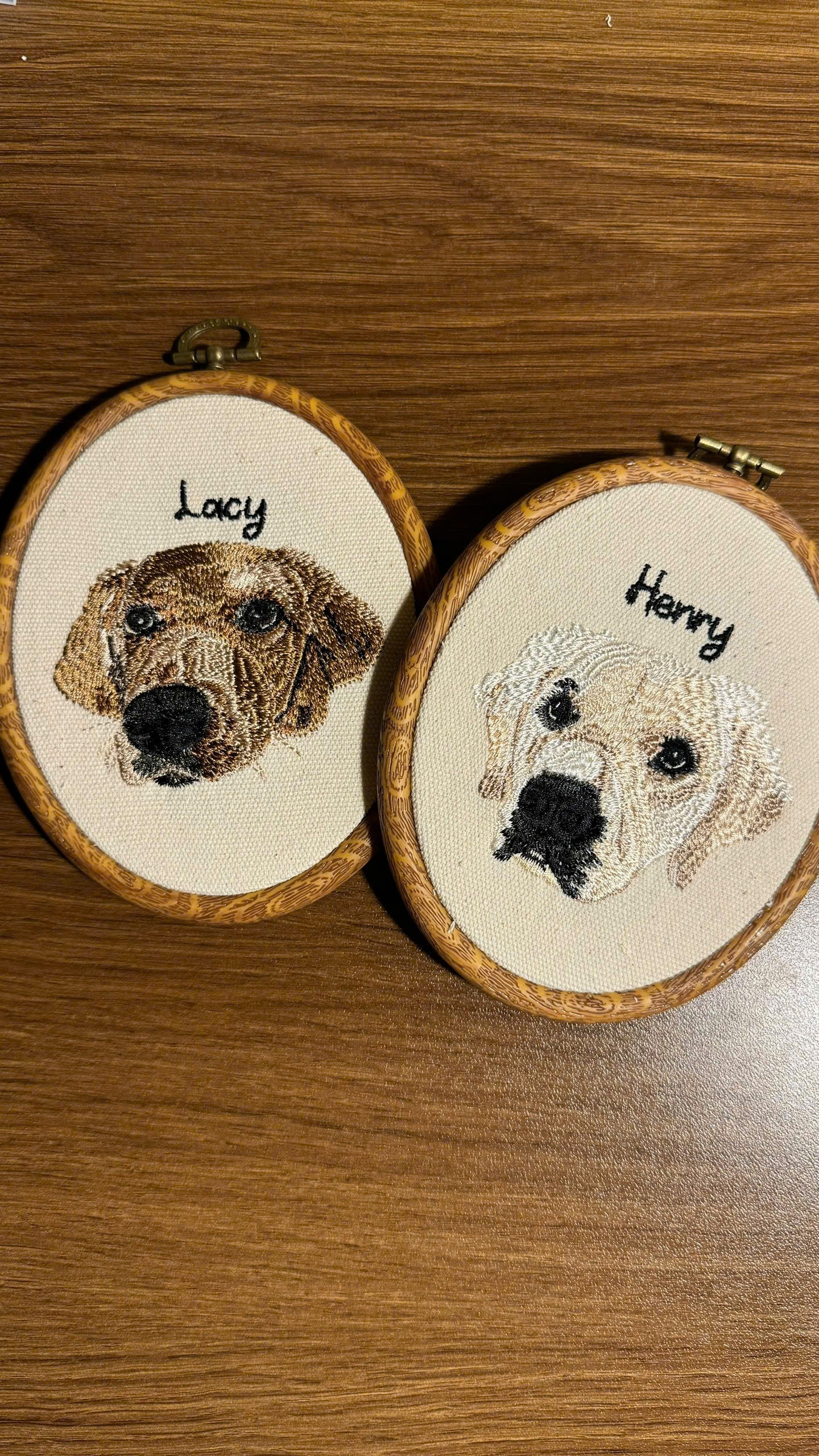Custom Pet Embroidery Hoop – Personalized Dog or Cat Portrait – Wall Art – Pet Memorial Gift – Machine Embroidered Wall Decor