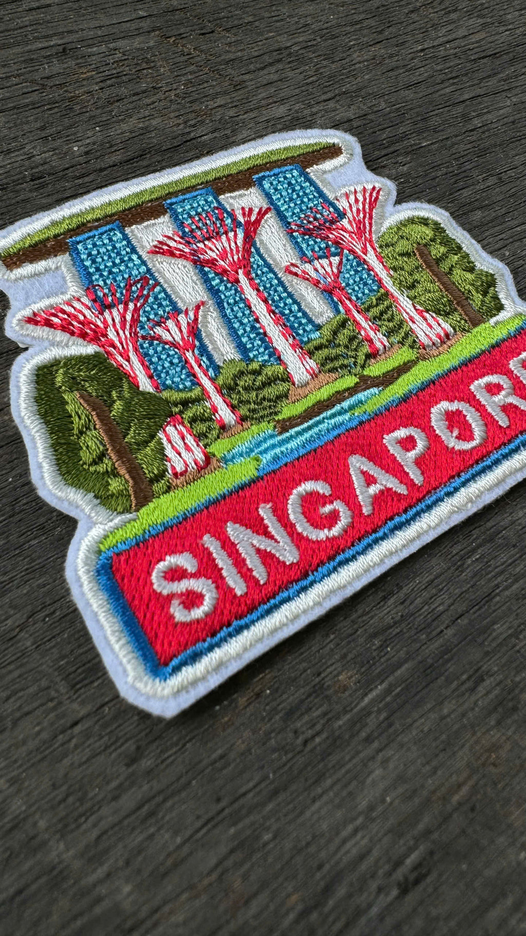 Singapore Embroidered Travel Patch – Merlion & Marina Bay Sands